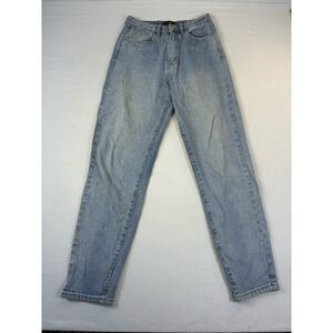 Missguided‎ Riot High Rise Mom Jeans Womens US 4 Blue Denim Light Wash